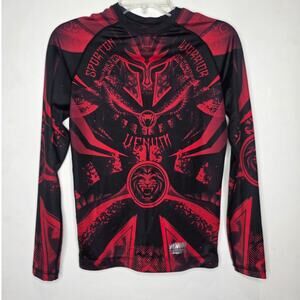 Venum Performance red black long sleeve rashguard shirt - small - BJJ jiu jitsu